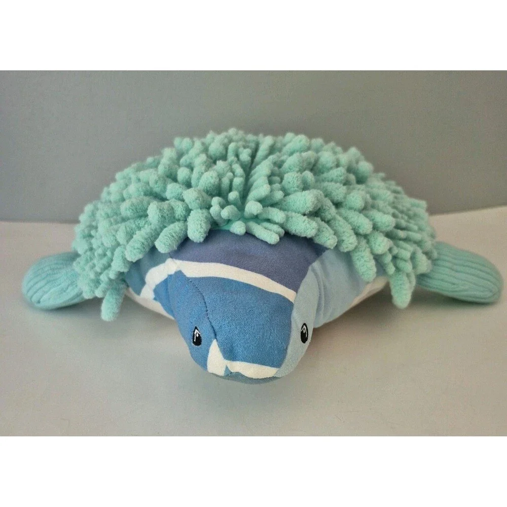 Norwex Baclock Blue Chenille Pets with a Purpose Stuffed Plush Sea Turtle
